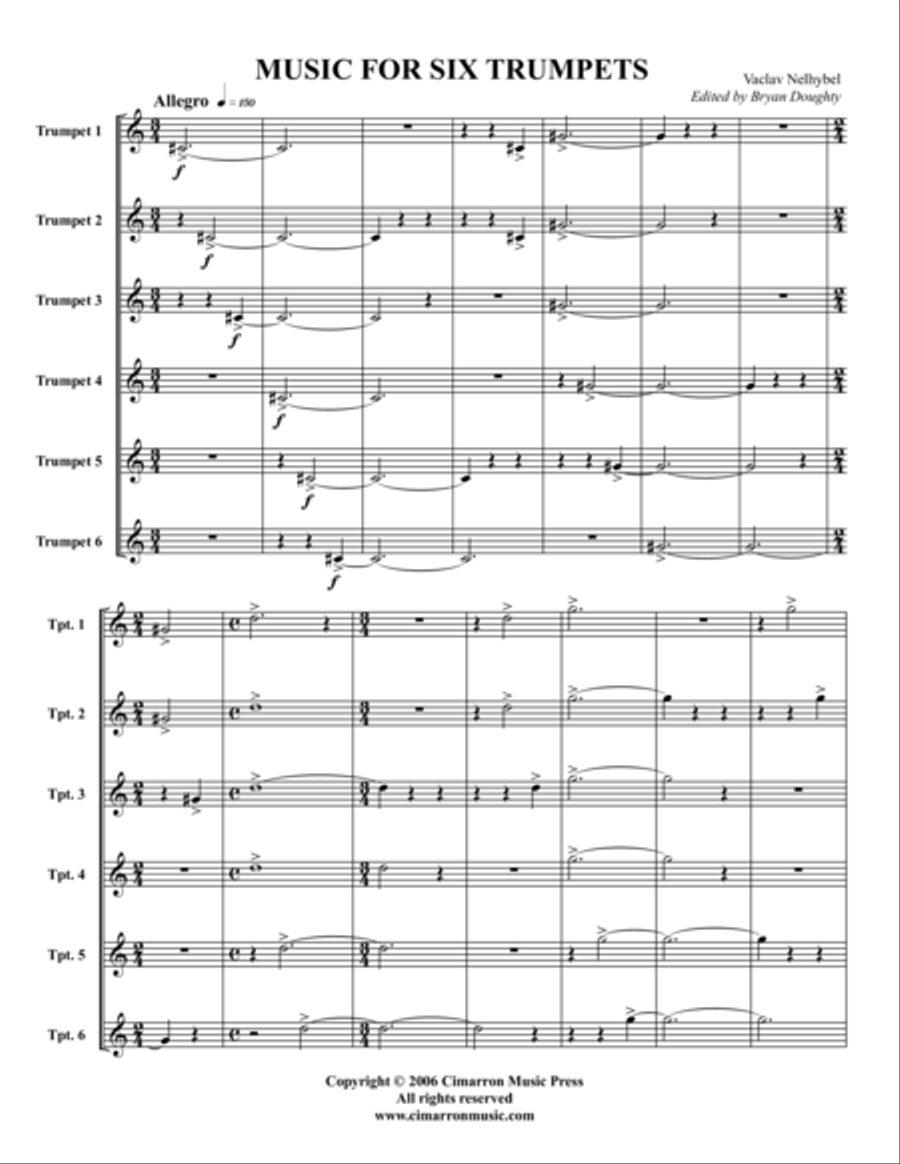 Music for Six Trumpets Large Ensemble scores gallery preview page 1