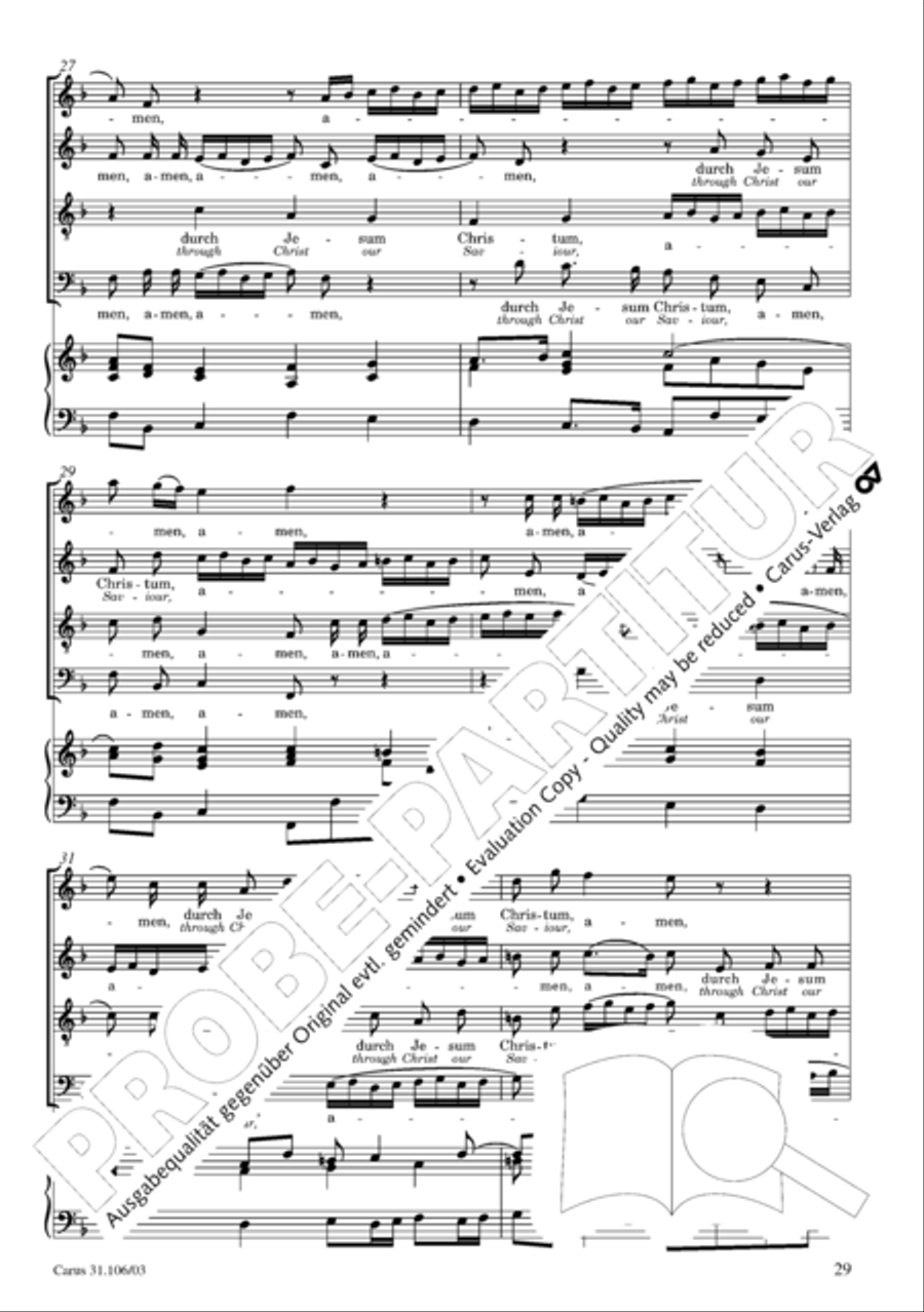 God's own time is the time appointed (Gottes Zeit ist die allerbeste Zeit) 4-Part scores gallery preview page 29
