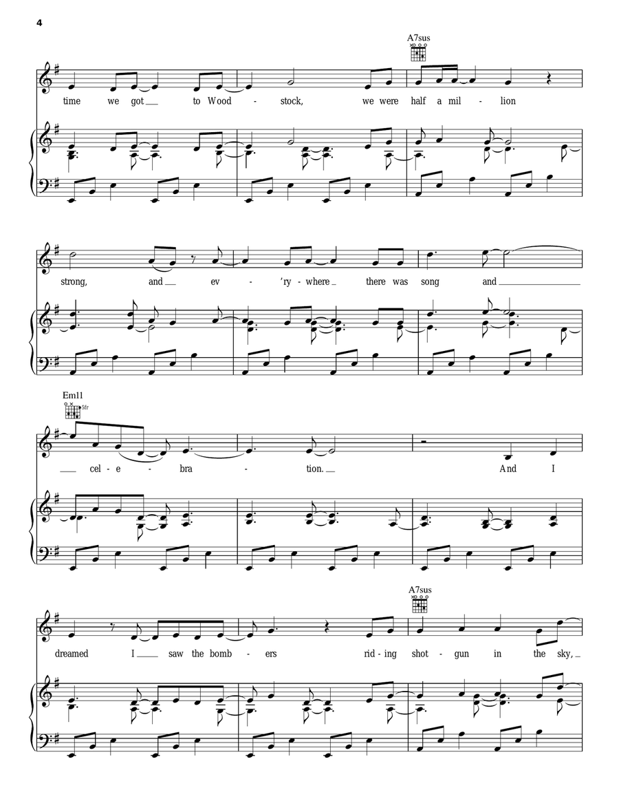 Woodstock Woodstock Acoustic Guitar scores gallery preview page 4