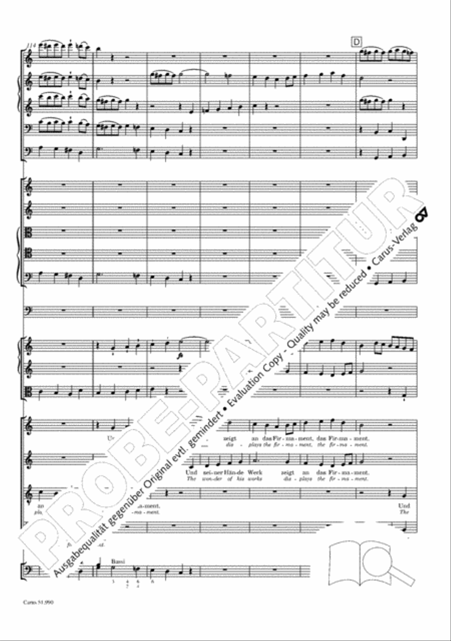 The Creation (Die Schopfung) 4-Part scores gallery preview page 129