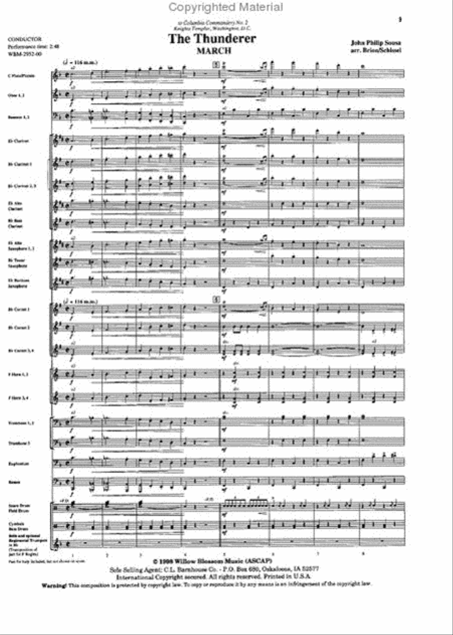 The Thunderer Concert Band scores gallery preview page 2