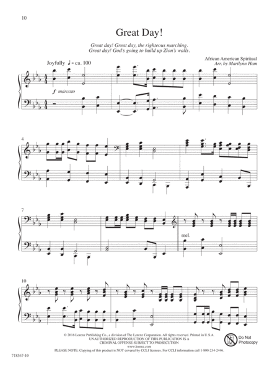Great Day! Great Day! Piano Solo scores gallery preview page 6