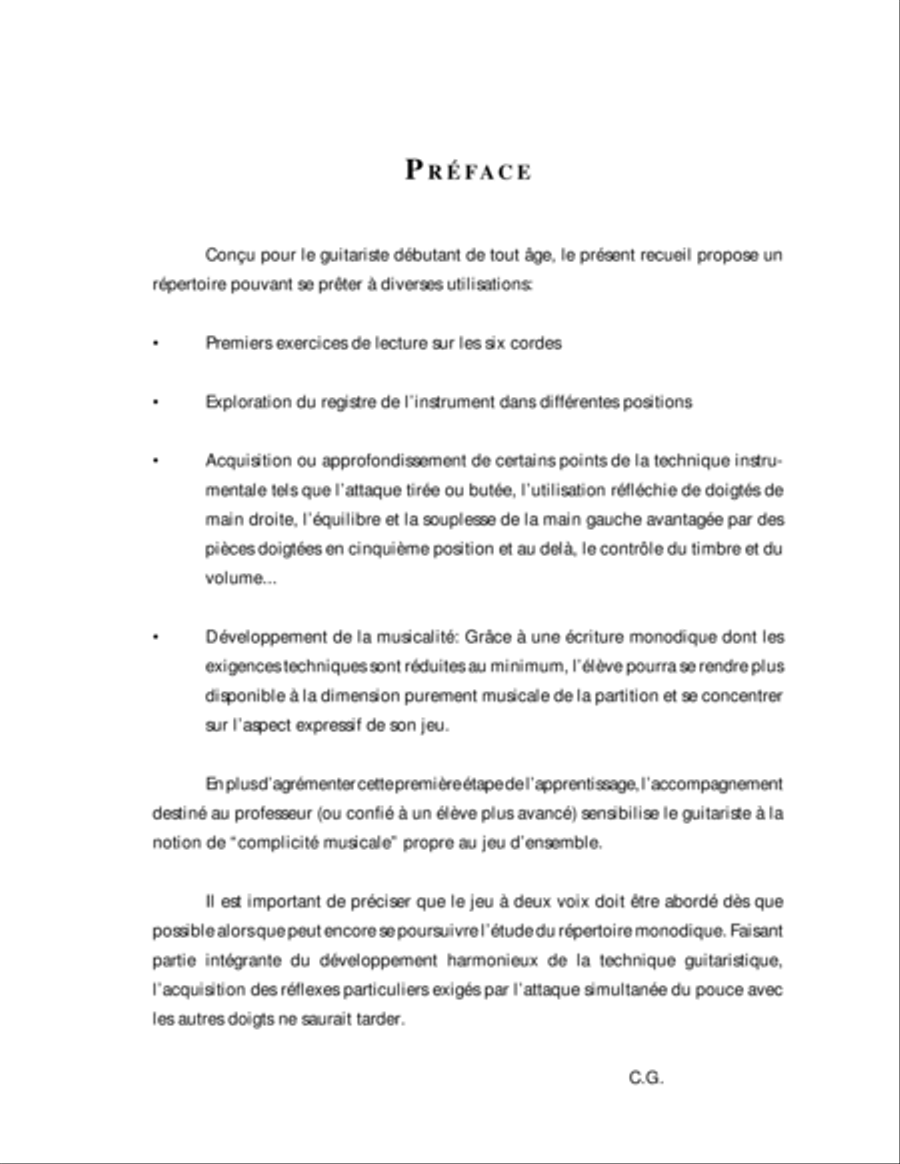 Répertoire monodique pour guitare Classical Guitar scores gallery preview page 3