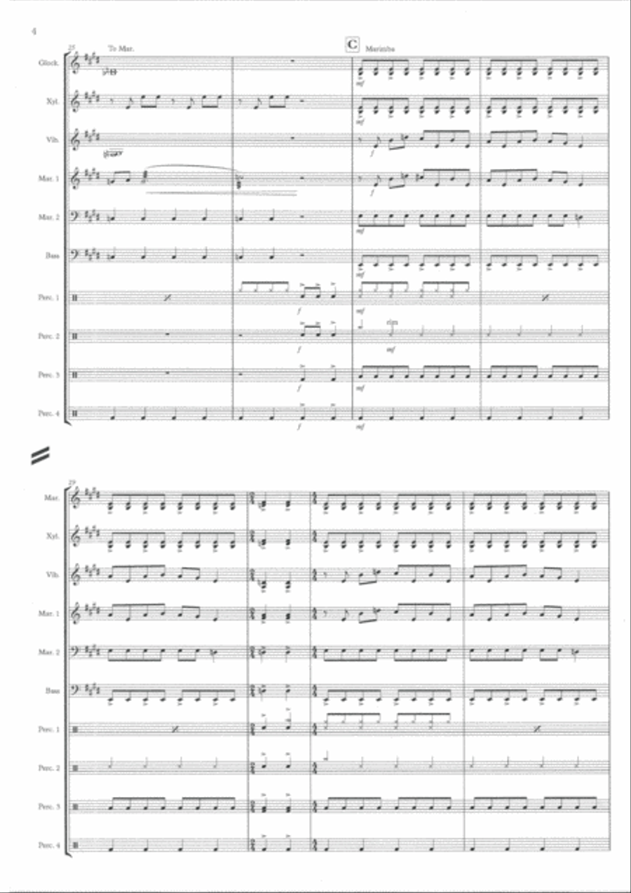 Saskia Hamilton Percussion Ensemble scores gallery preview page 4