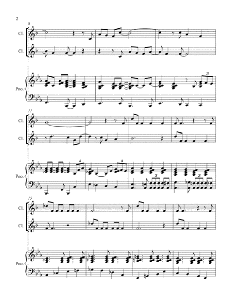 Baby, It's Cold Outside Woodwind Duet scores gallery preview page 2