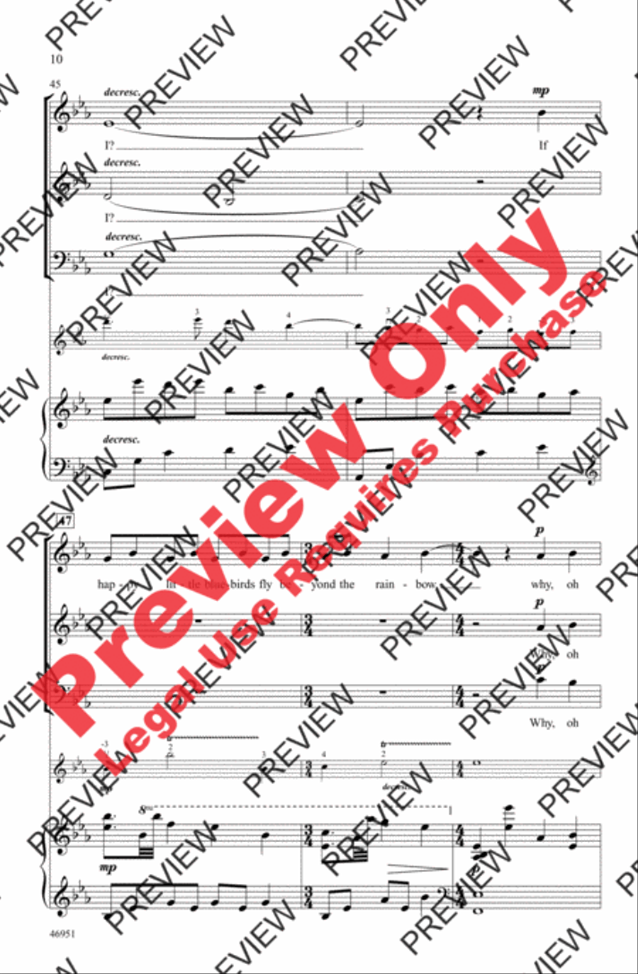 Over the Rainbow 3-Part scores gallery preview page 10