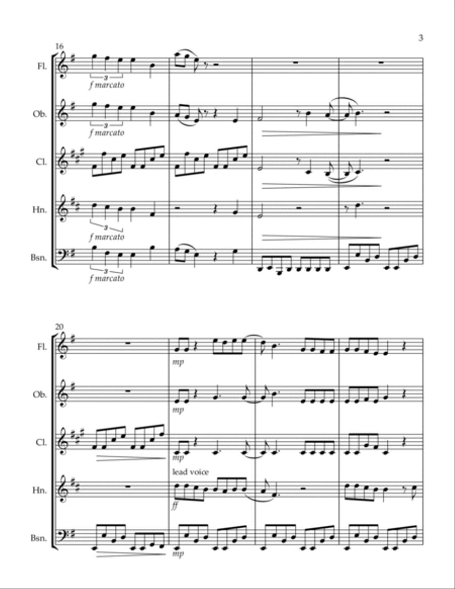Livin' On A Prayer Livin' On A Prayer Woodwind Quintet scores gallery preview page 3