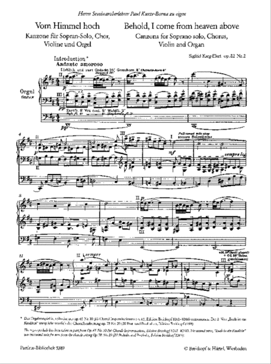 Behold, I Come from Heaven Above Op. 82/2 Choir scores gallery preview page 2