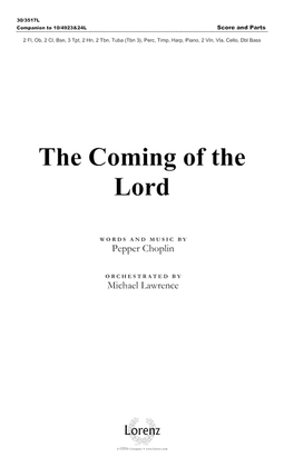 Book cover for The Coming of the Lord - Orchestral Score and Parts