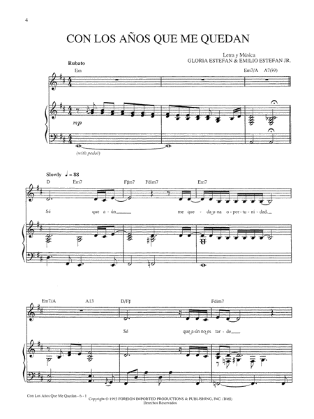 Mi Tierra by Gloria Estefan Piano, Vocal, Guitar - Sheet Music