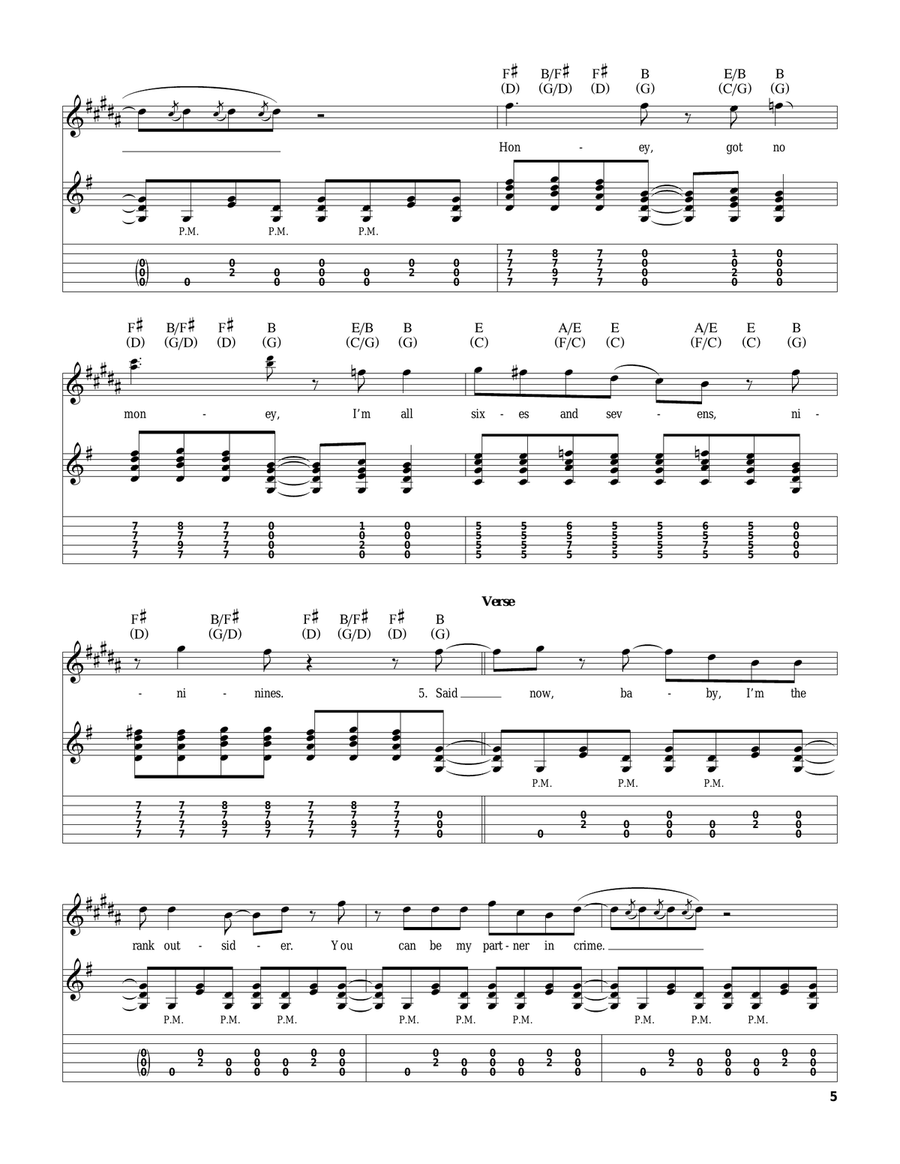 Tumbling Dice Acoustic Guitar scores gallery preview page 5