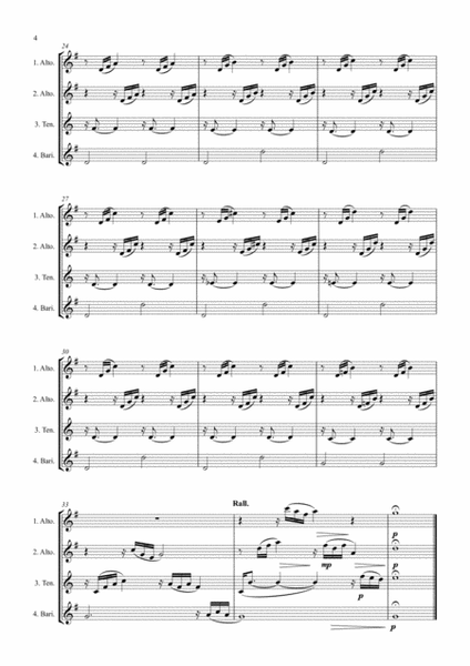 Prelude No. 1 (BWV 846) for Saxophone Quartet image number null