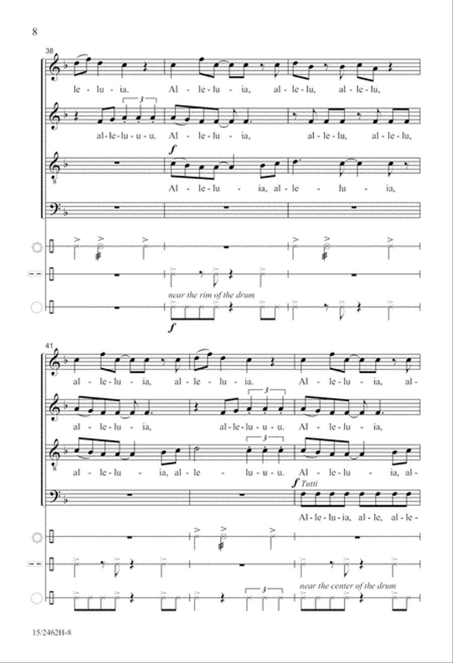 Alleluia, Alleluia! Alleluia, Alleluia! 4-Part scores gallery preview page 9