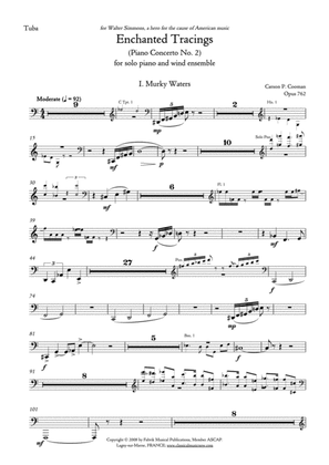 Carson Cooman Enchanted Tracings (Piano Concerto No. 2) (2008) for solo piano and wind ensemble, tub