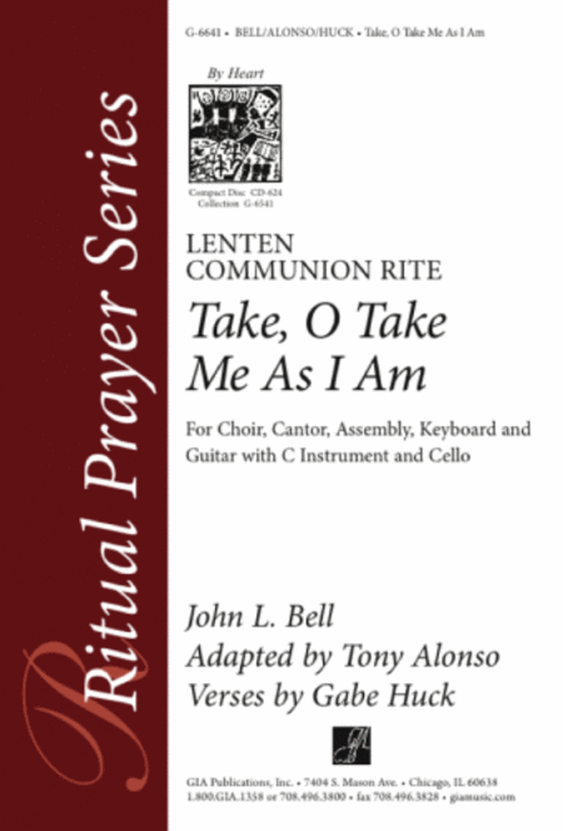 Take, O Take Me As I Am - Instrument edition