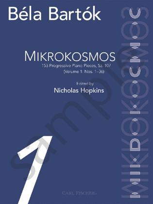 Book cover for Mikrokosmos - 153 Progressive Piano Pieces, Sz. 107