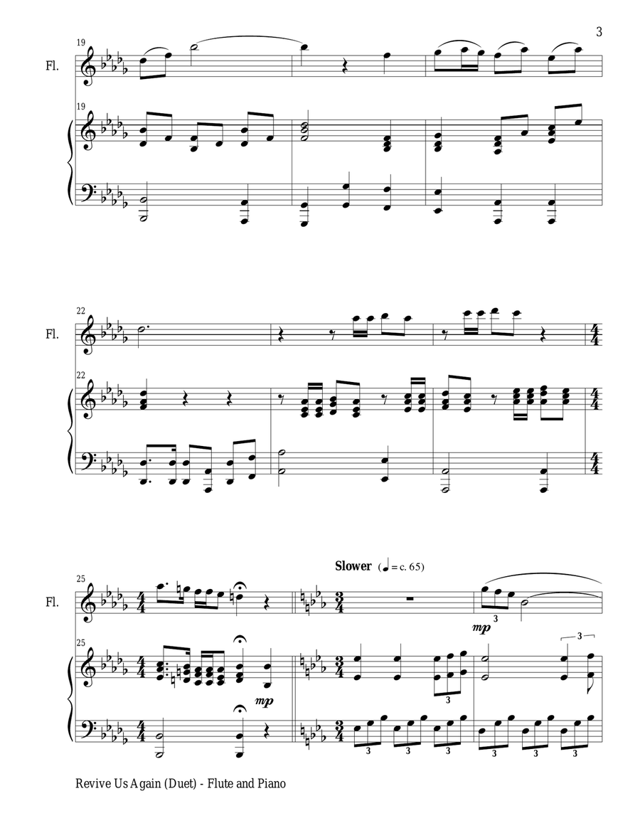 3 GOSPEL HYMNS, SET II (Duets for Flute & Piano) Woodwind Duet scores gallery preview page 5