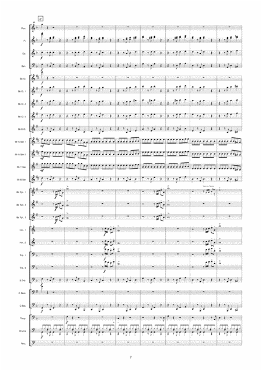 Fratelli Chase (From The Goonies) Concert Band scores gallery preview page 8