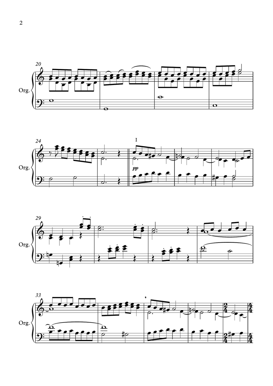Andante Grazioso Organ Solo scores gallery preview page 2