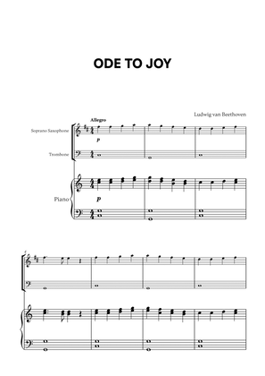 Beethoven - Ode to Joy for Soprano Saxophone, Trombone and Piano