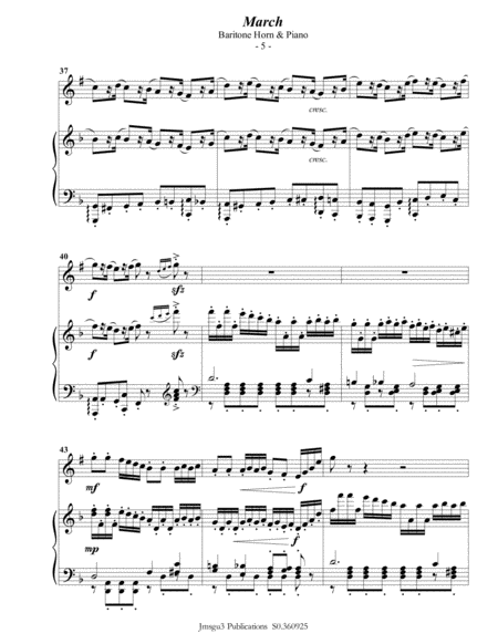 Tchaikovsky: March from Nutcracker Suite for Baritone Horn & Piano image number null