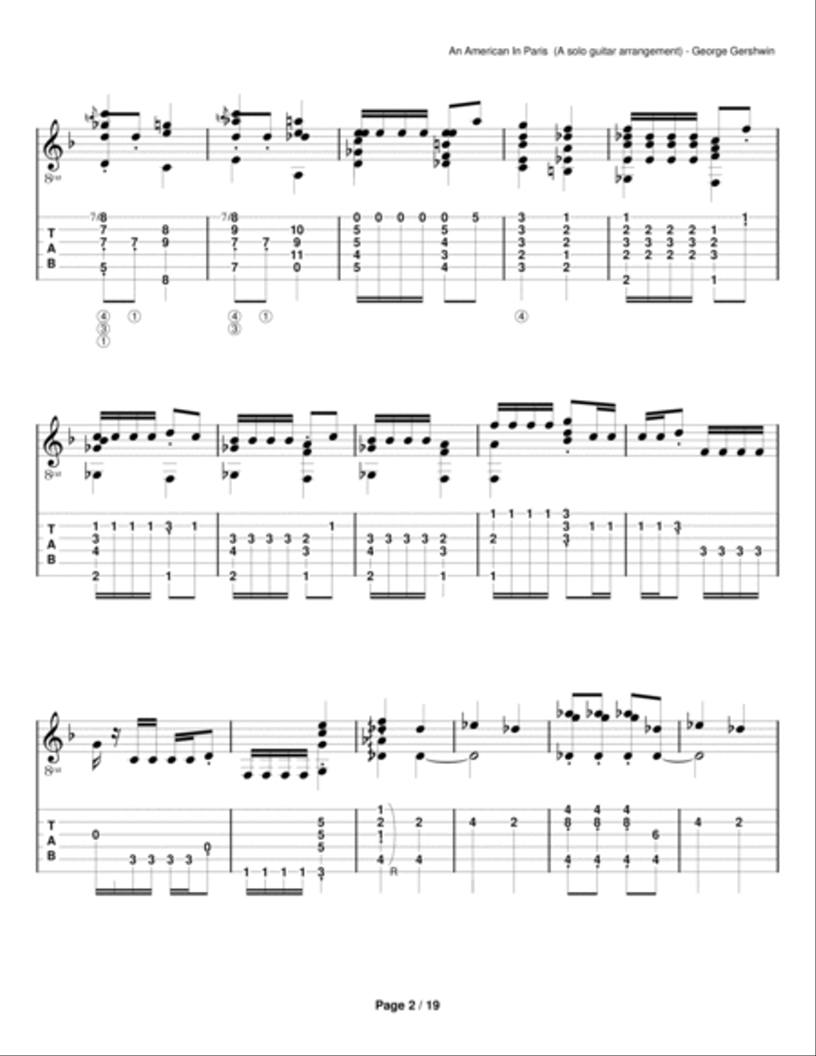 An American In Paris Electric Guitar scores gallery preview page 2