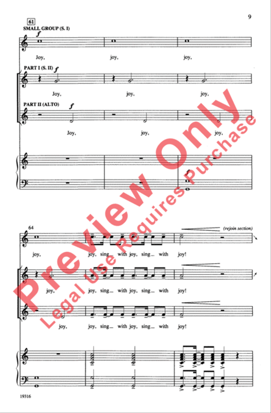 Joy: A Medley of Carols 2-Part scores gallery preview page 9