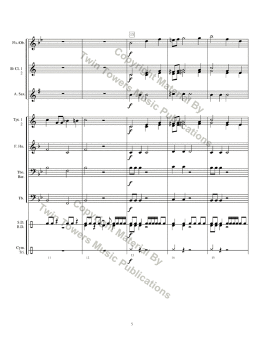 Orion Overture Orion Overture Concert Band scores gallery preview page 6