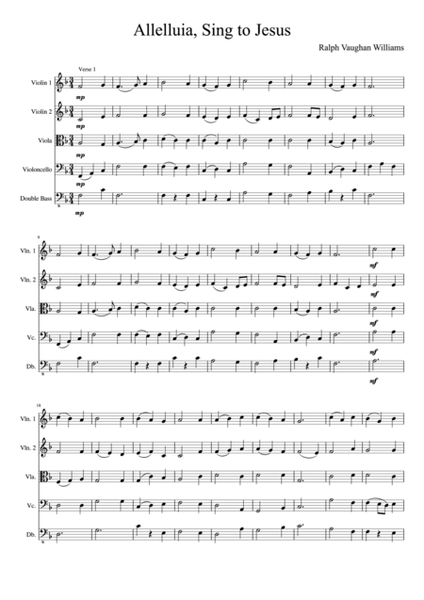 Alleluia Sing to Jesus (String Orchestra) image number null