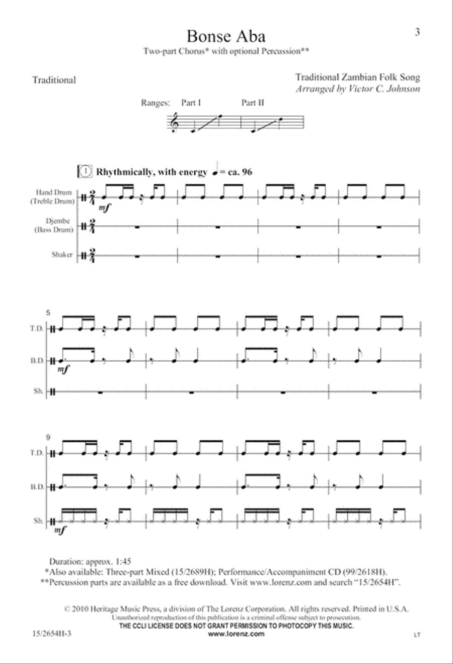 Bonse Aba A Cappella scores gallery preview page 4