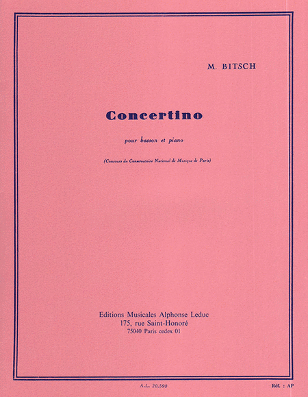 Concertino Basson Et Piano