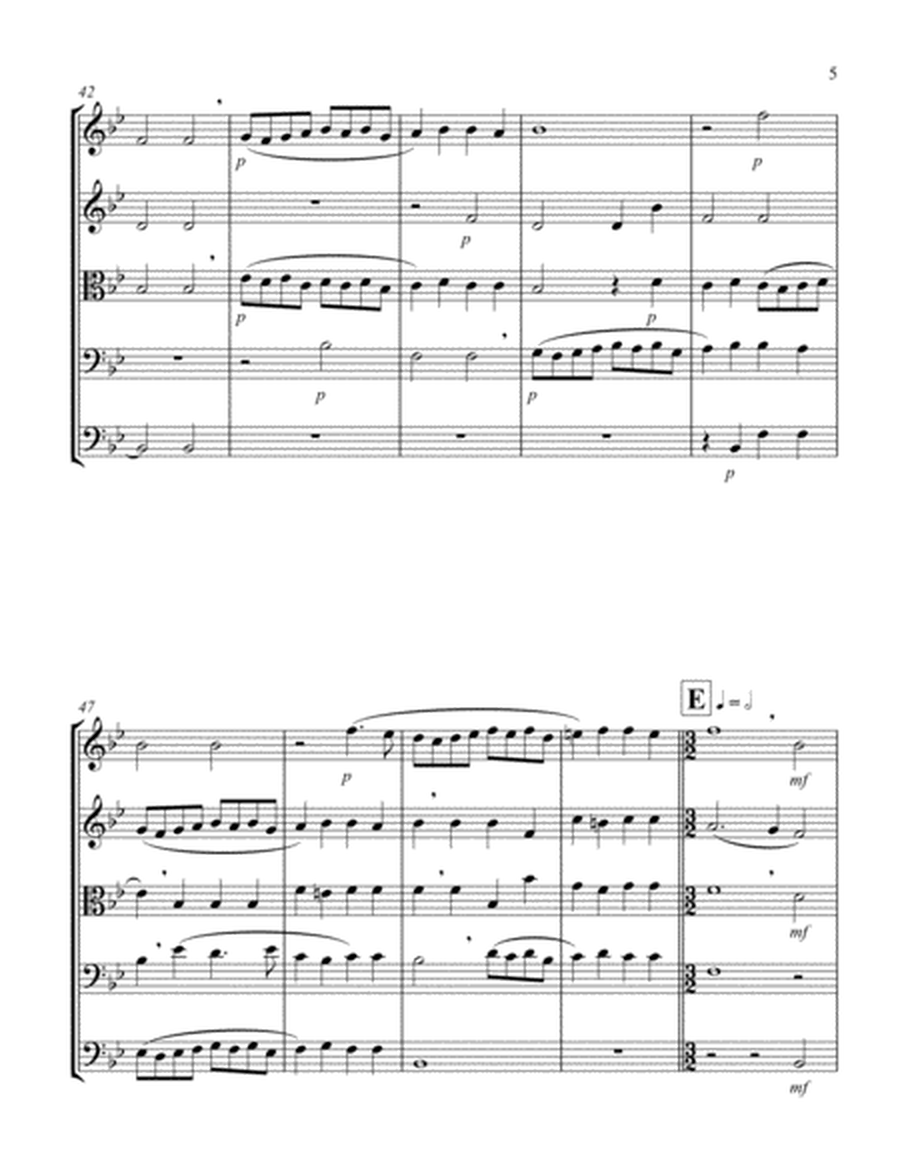 Hodie Christus Natus Est (String Quintet - 2 Violins, 1 Viola, 1 Cello, 1 Bass)