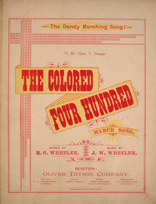 The Colored Four Hundred. March Song