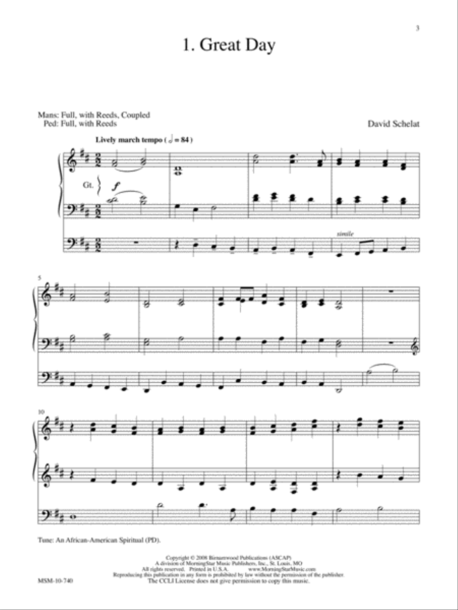 Five Postludes on American Hymntunes Organ scores gallery preview page 3