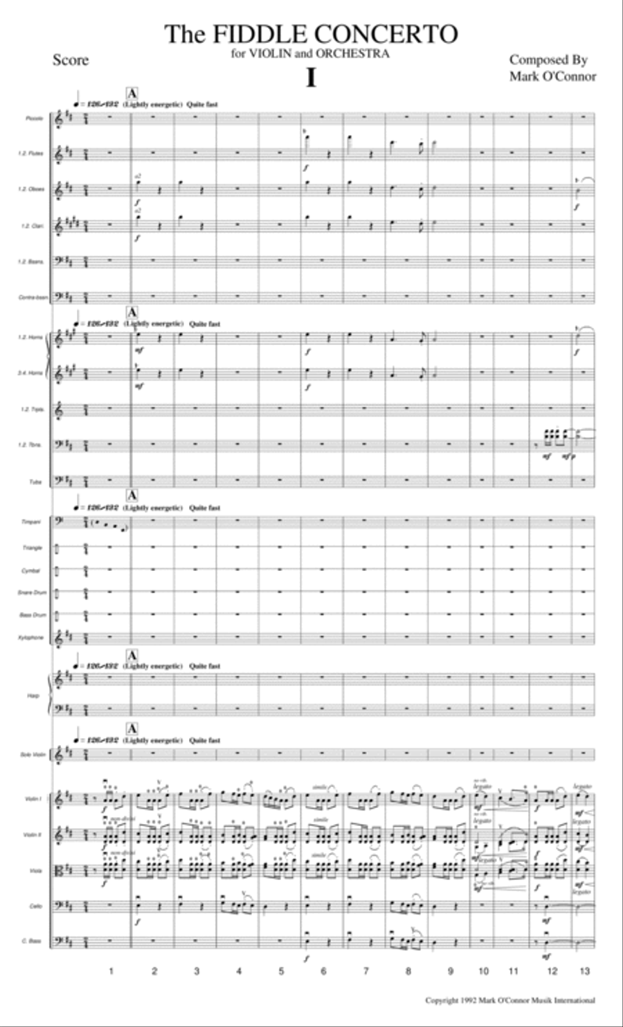 The Fiddle Concerto (score – violin and symphony orchestra) Full Orchestra scores gallery preview page 4