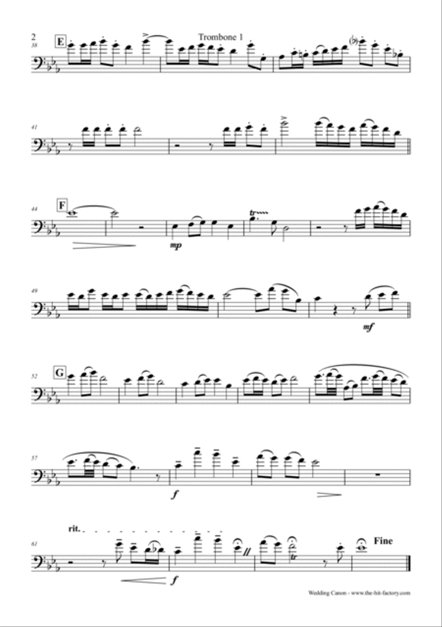 Wedding Canon - Festive Concert Piece - Trombone Trio Trombone Trio scores gallery preview page 5