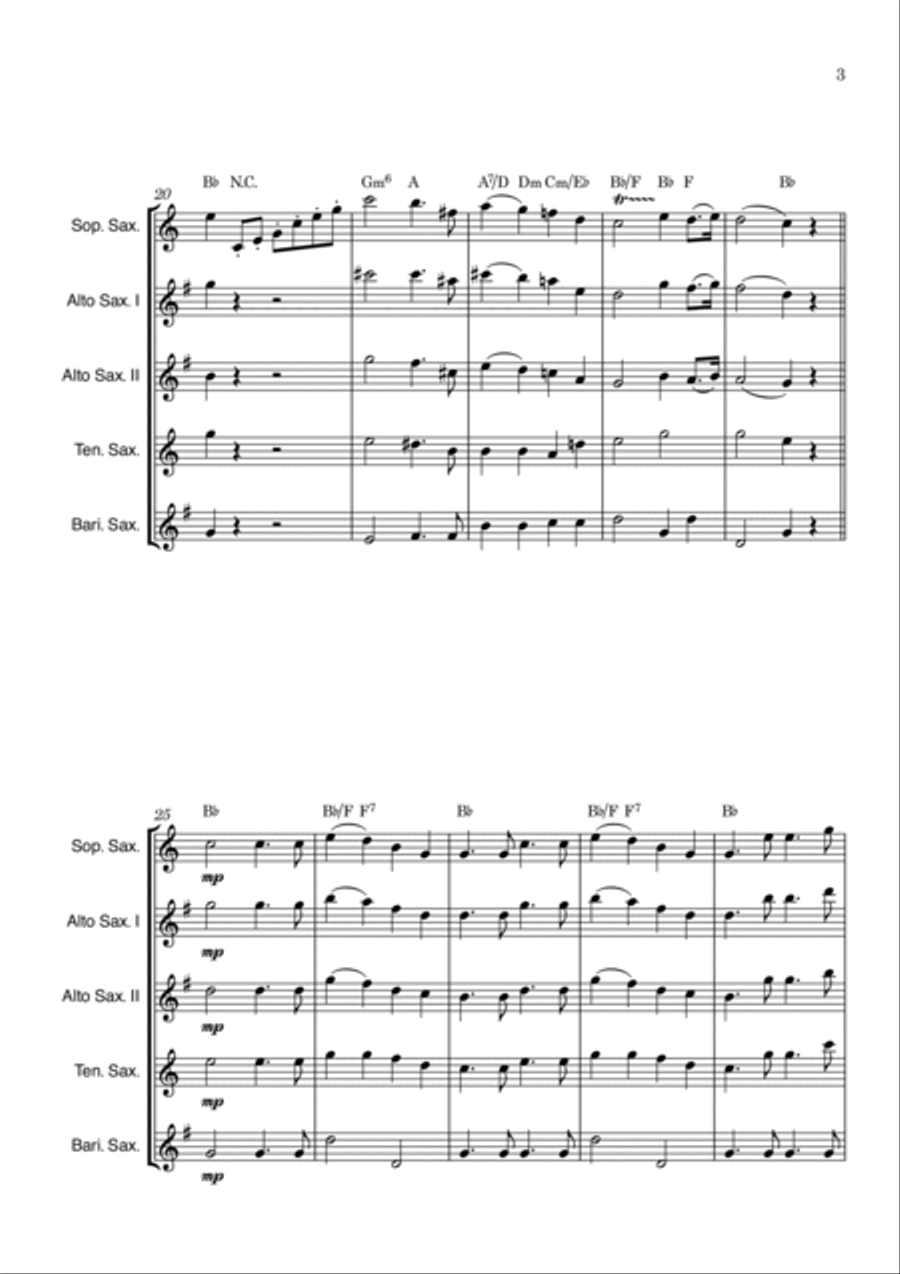 Wedding March Wedding March Saxophone Quintet scores gallery preview page 3