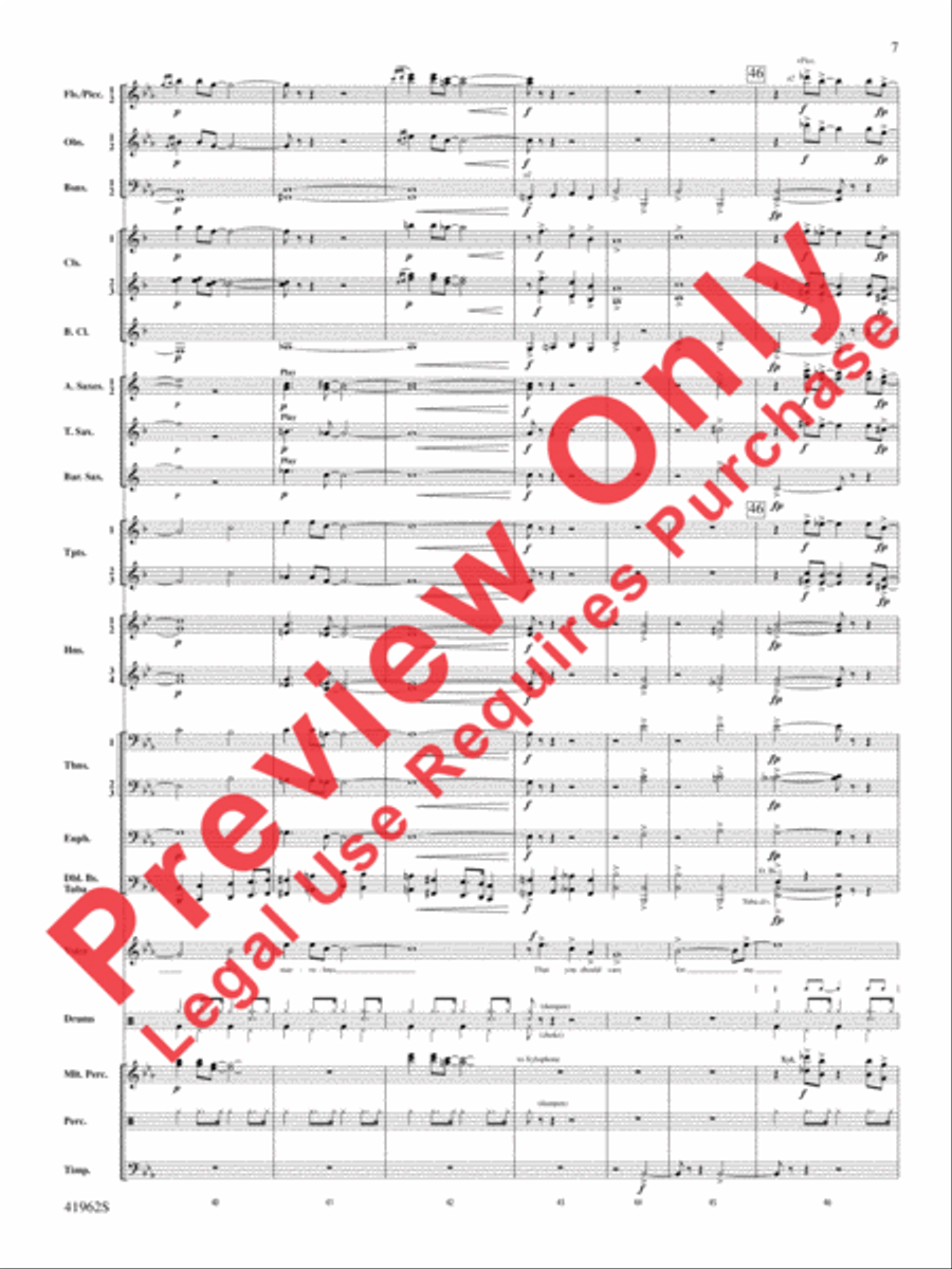 A Gershwin Tribute to Love Concert Band scores gallery preview page 8