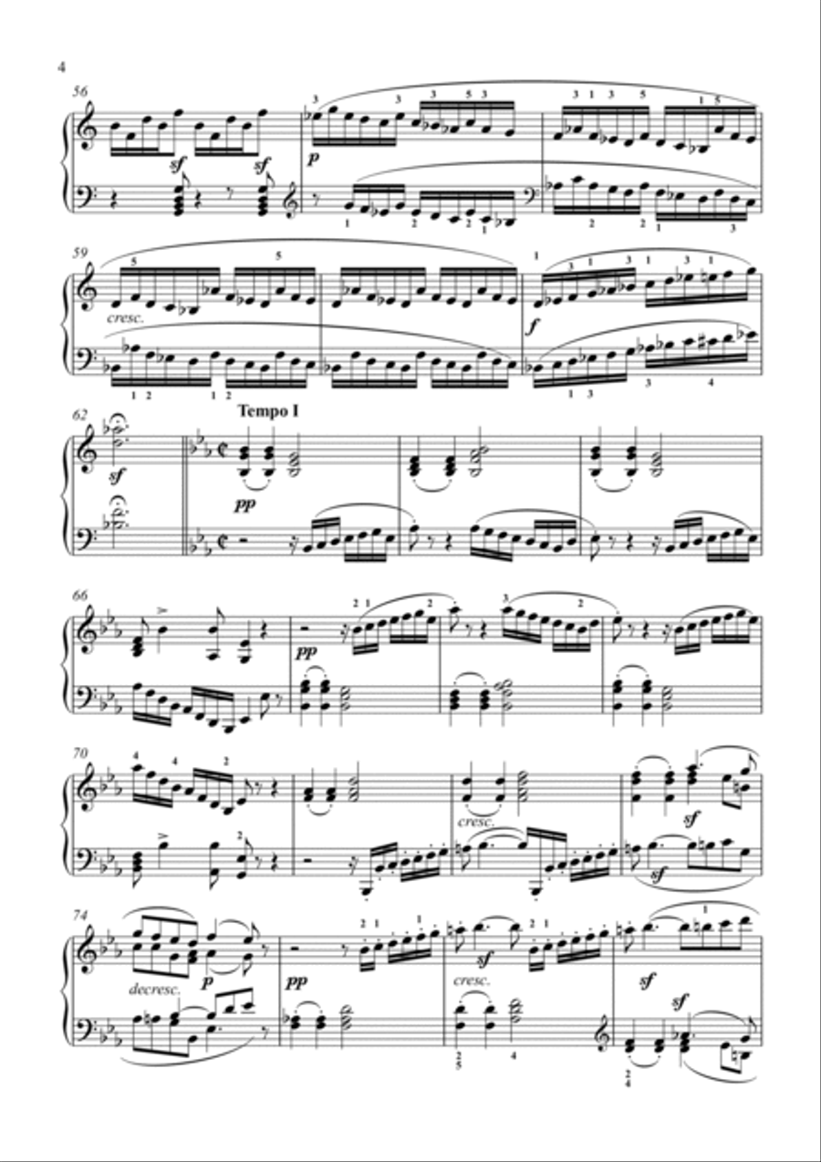 Beethoven-Piano Sonata No.13 in E♭major, Op.27 No.1 (Quasi una fantas Small Ensemble scores gallery preview page 5