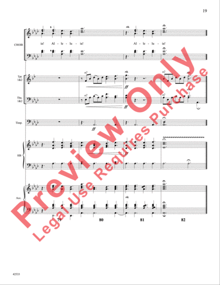 Fanfare and Canticle for Easter Day Choir scores gallery preview page 20