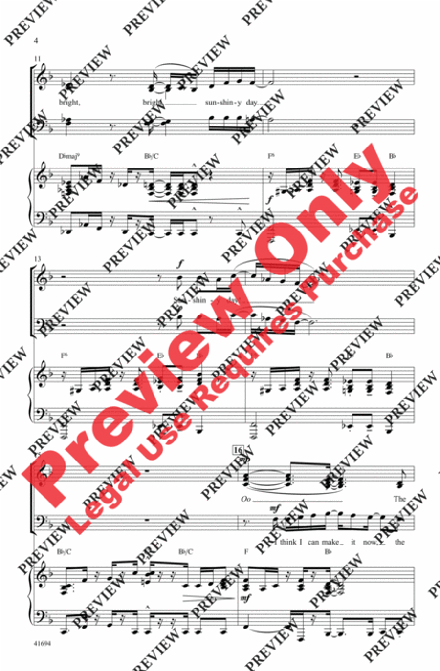 I Can See Clearly Now I Can See Clearly Now 4-Part scores gallery preview page 4