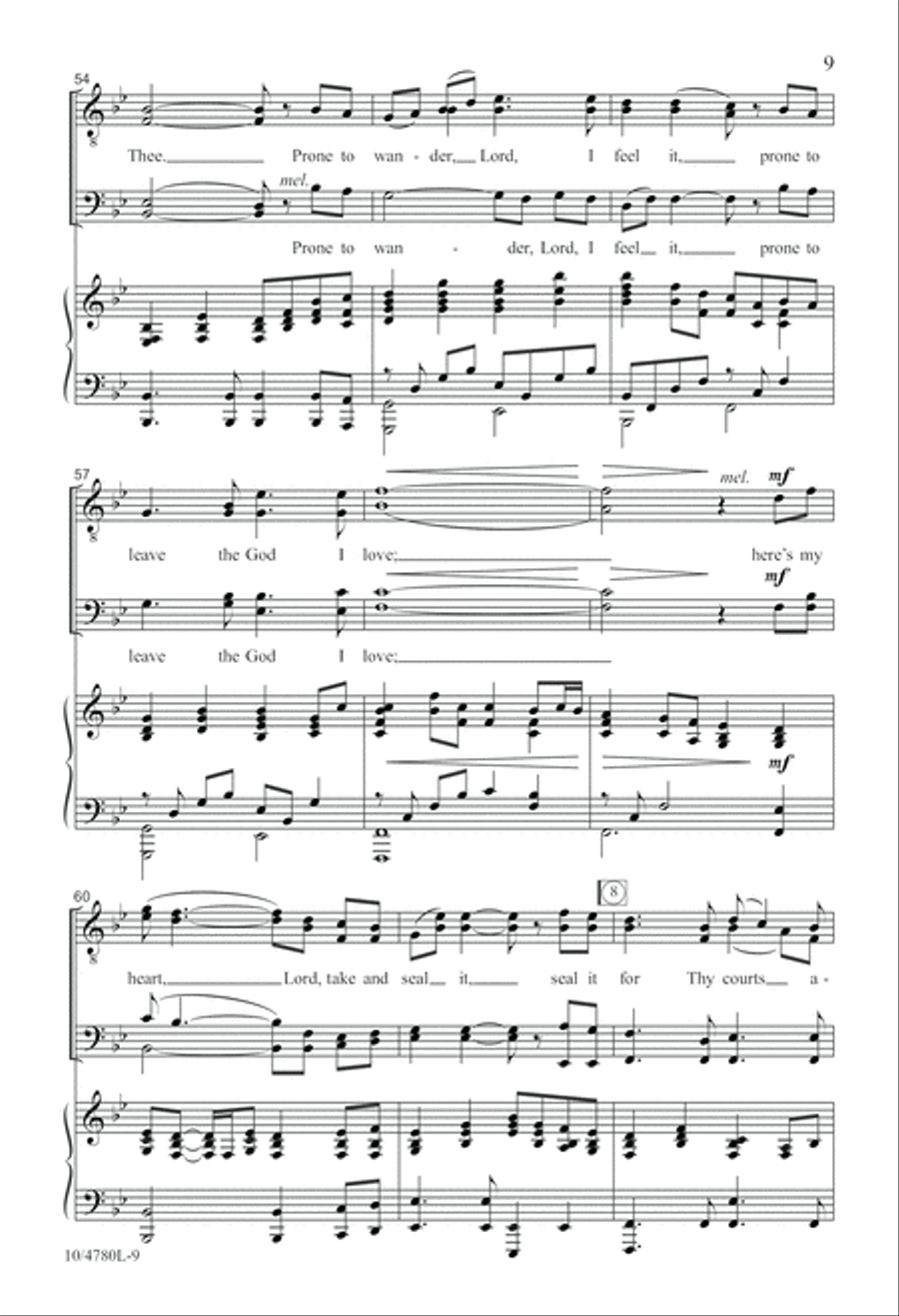 Tune Our Hearts to Sing TTBB scores gallery preview page 9