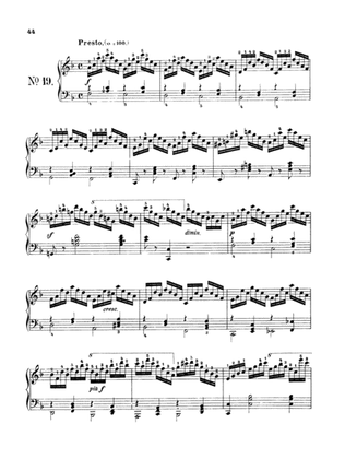 Czerny: School of Velocity, Op. 299 No. 19