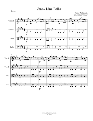 Jenny Lind Polka for String Quartet