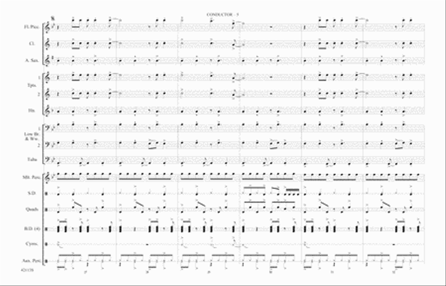 Rebel Yell: Score Marching Band scores gallery preview page 5