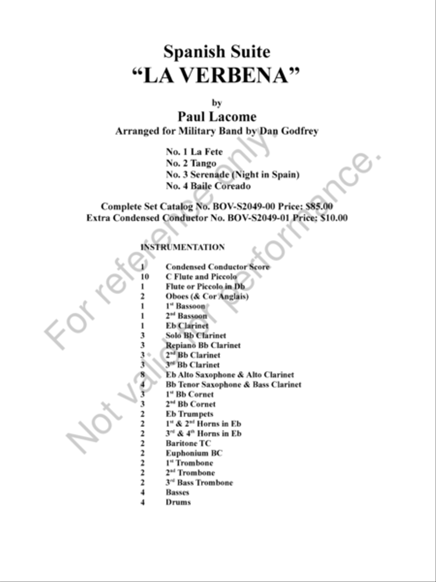 La Verbena La Verbena Concert Band scores gallery preview page 2
