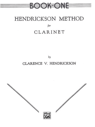 Book cover for Hendrickson Method for Clarinet, Book 1
