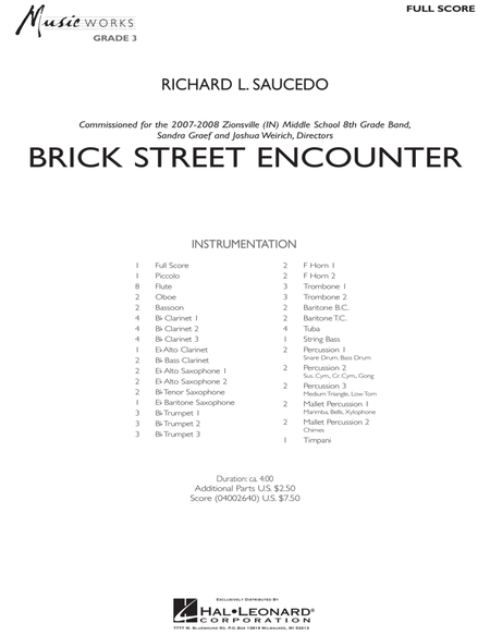 Brick Street Encounter - Full Score