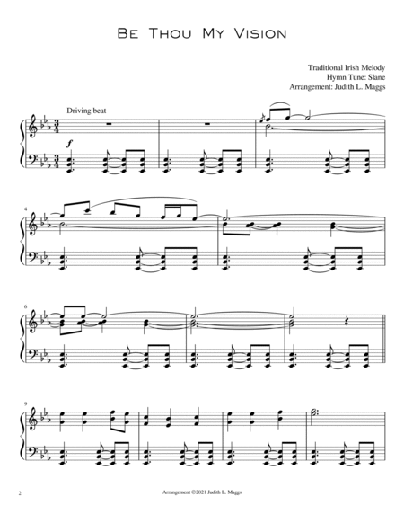 Be Thou My Vision (Slane) - Advanced piano image number null