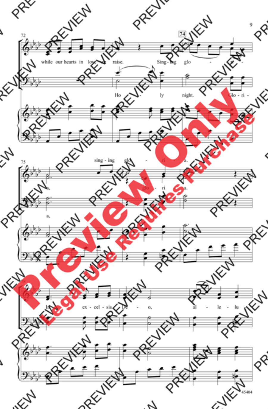 A Night of Angels A Night of Angels 4-Part scores gallery preview page 9